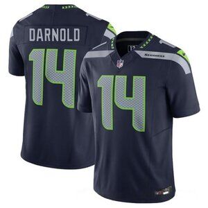 Sam Darnold Navy Vapor Stitched Jersey Choose for Mens Youths